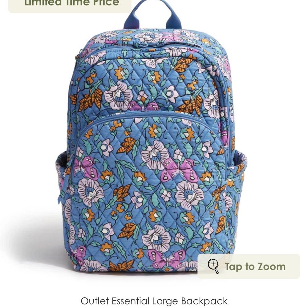 Vera Bradley Outlet Essential Large Backpack in Wild Prarie